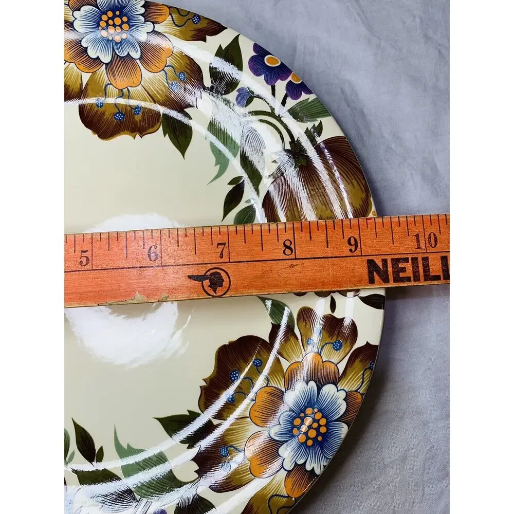 Floral Ceramic Dinner Plate 9.5